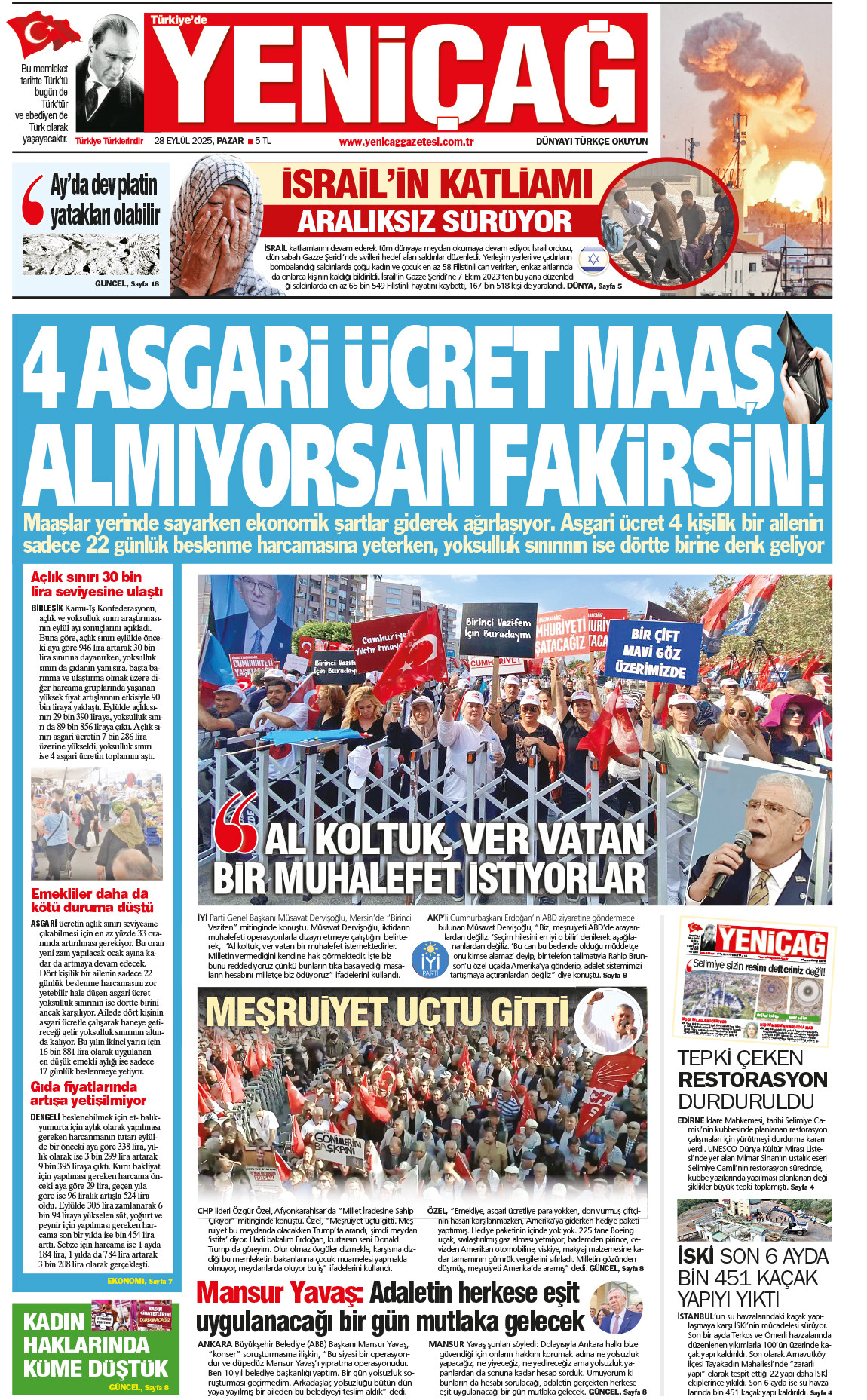 28 Eylül 2025 Pazar