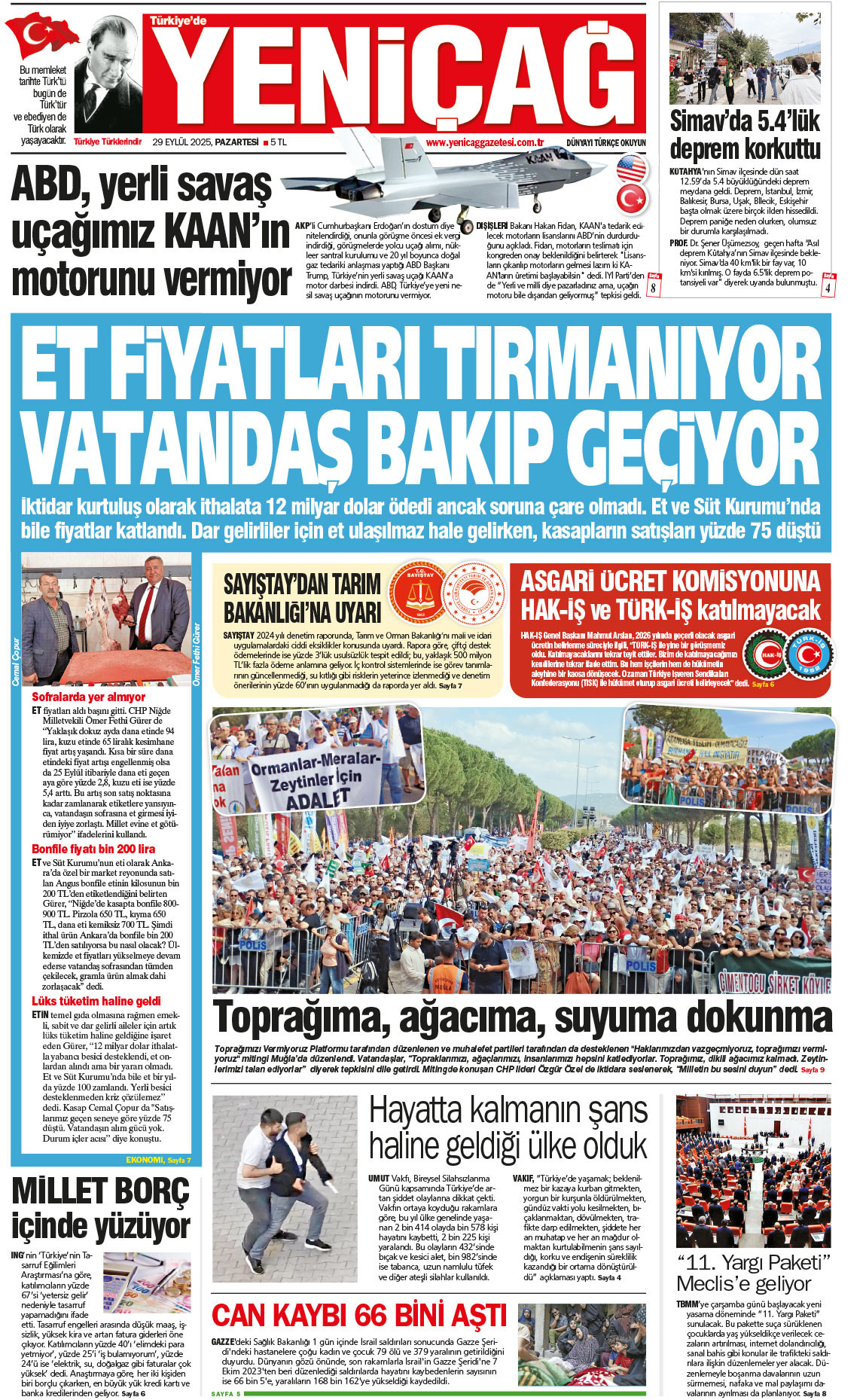 29 Eylül 2025 Pazartesi