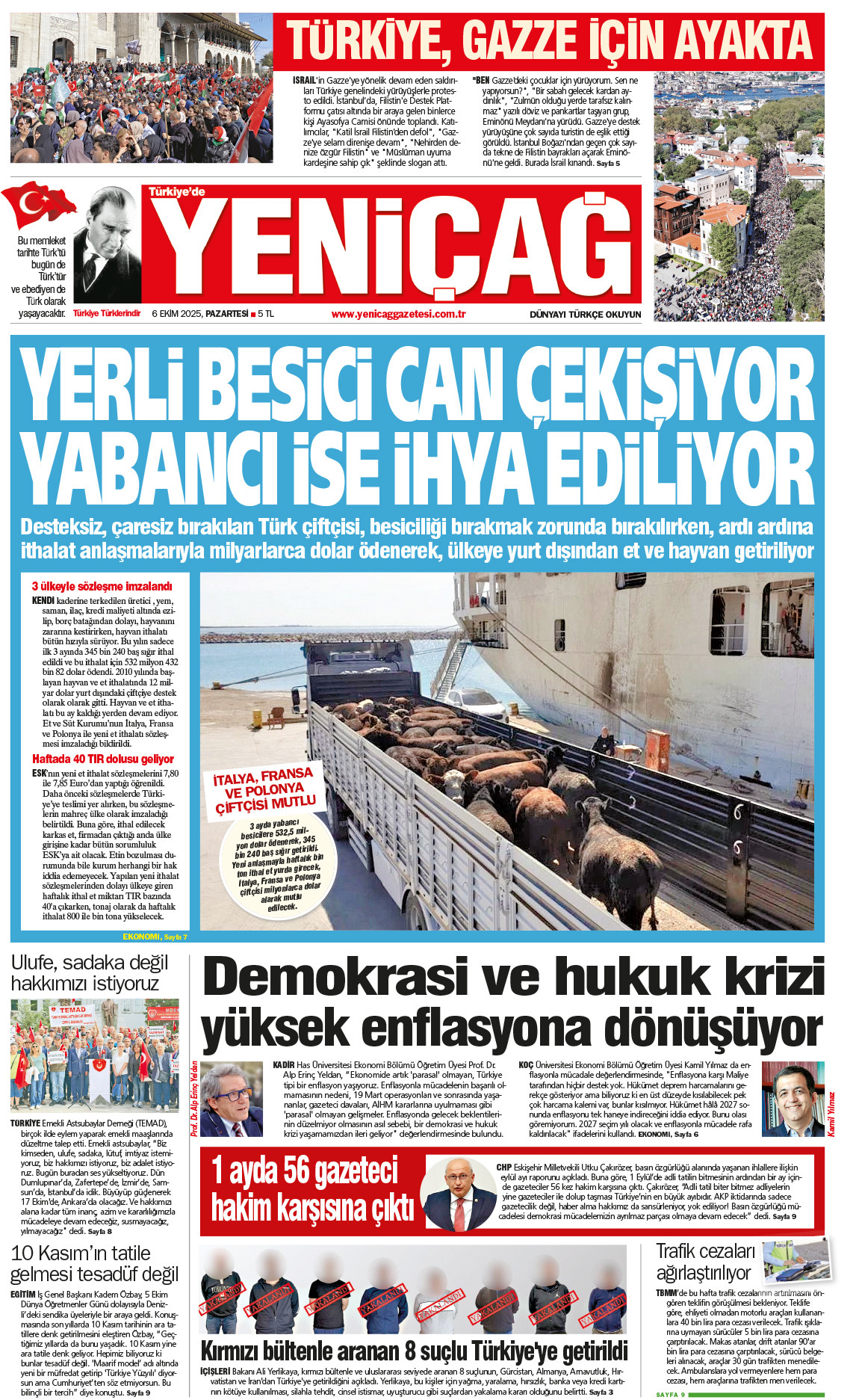 6 Ekim 2025 Pazartesi